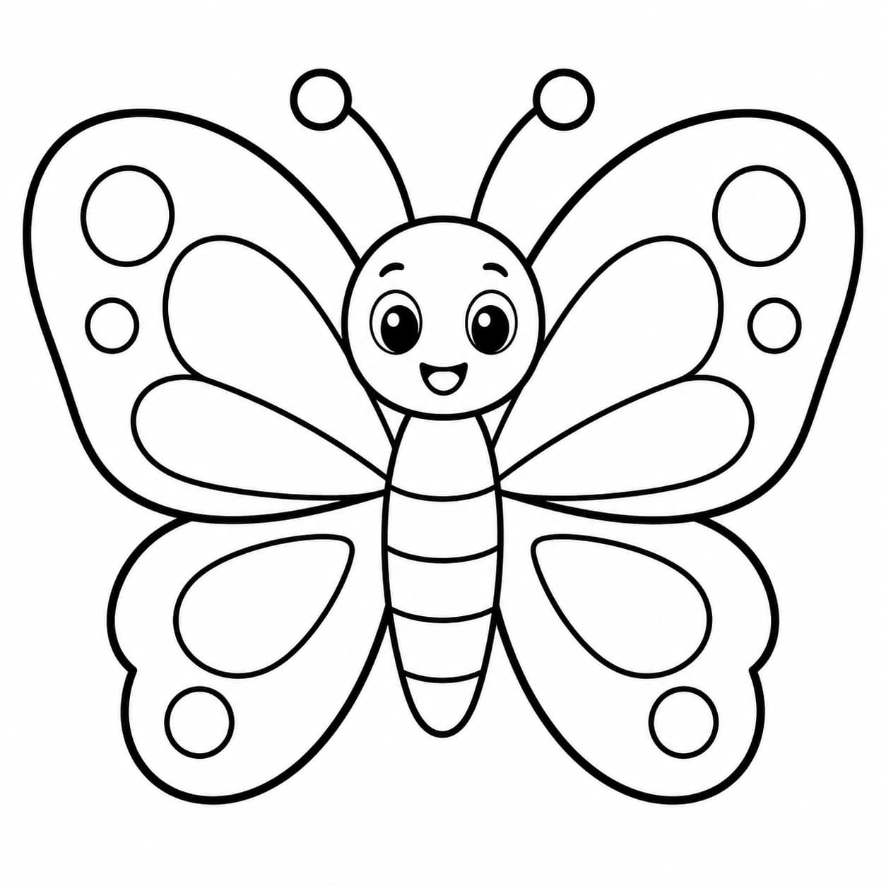 Free printable butterflies coloring page 1