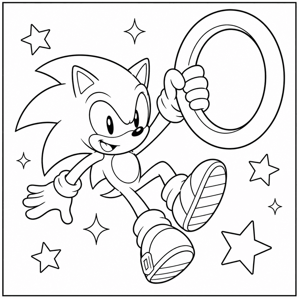 Free printable sonic coloring page 3