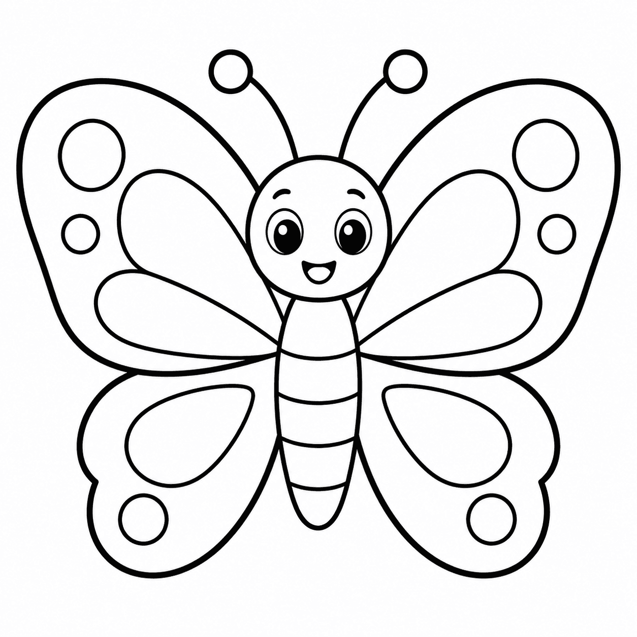 Free printable butterflies coloring page 1