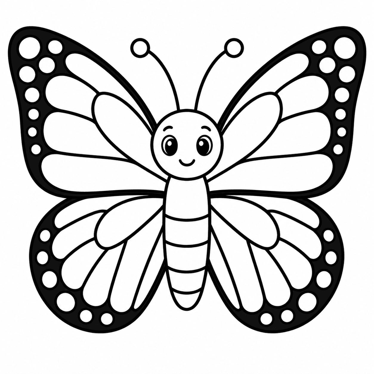 Free printable butterflies coloring page 2