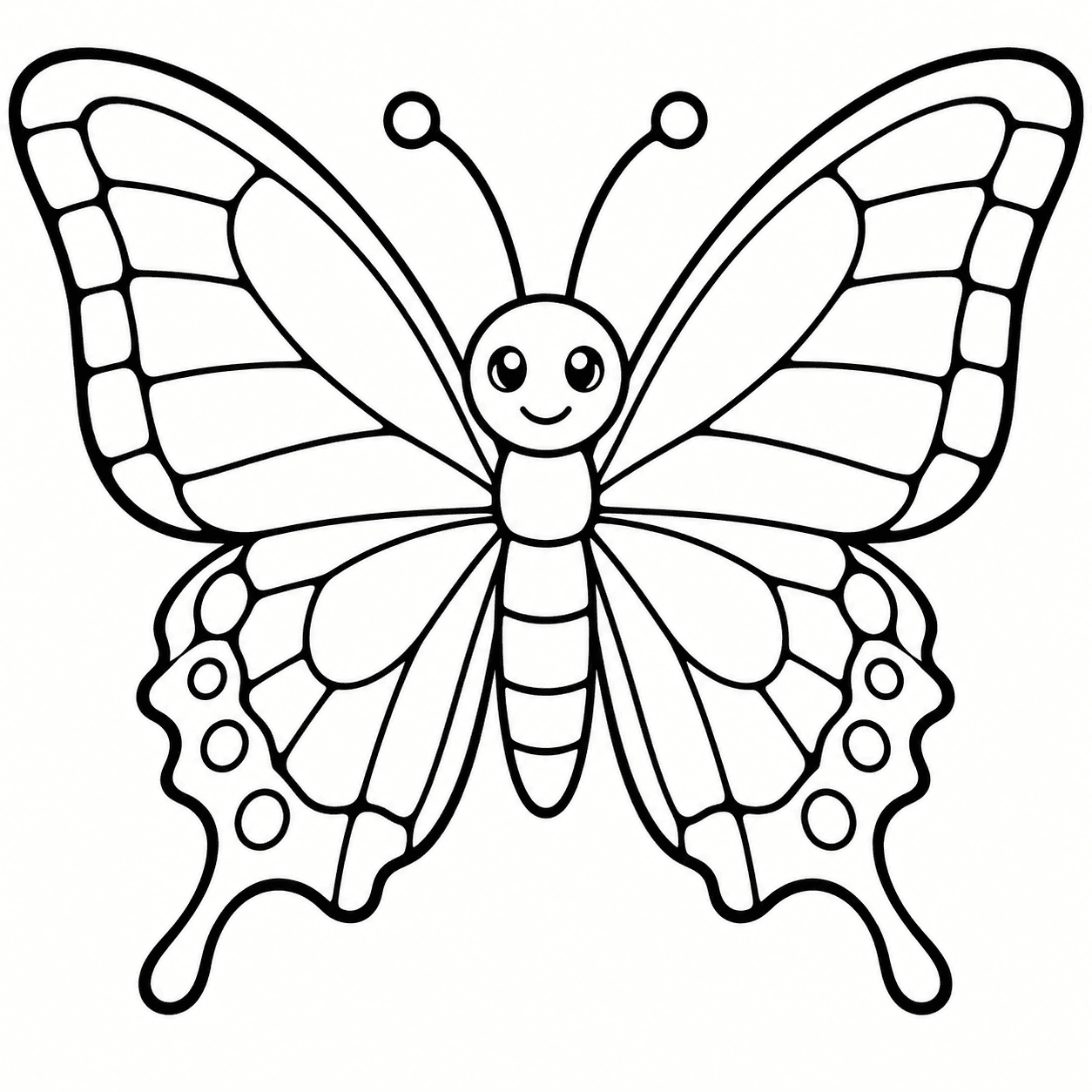Free printable butterflies coloring page 6