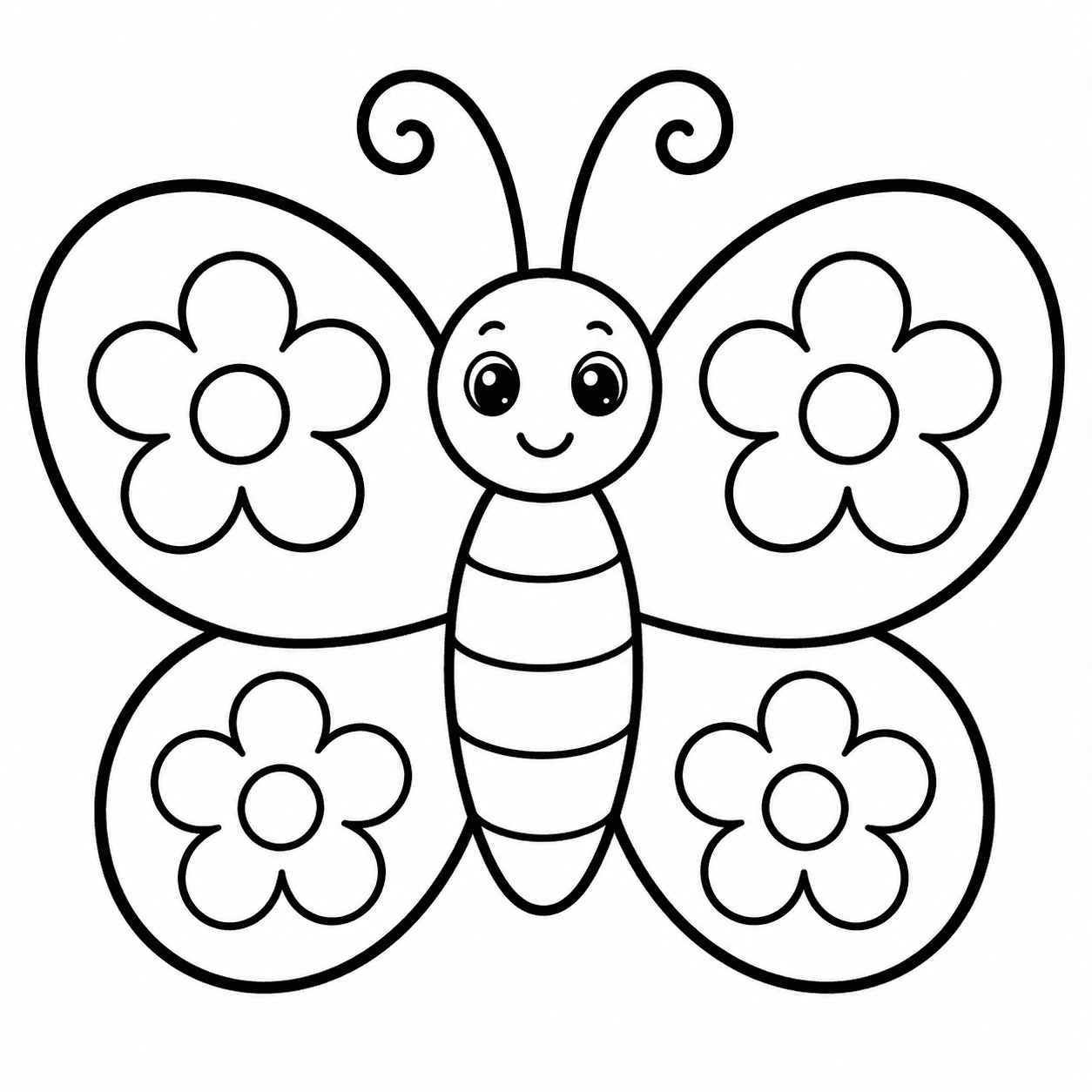 Free printable butterflies coloring page 7