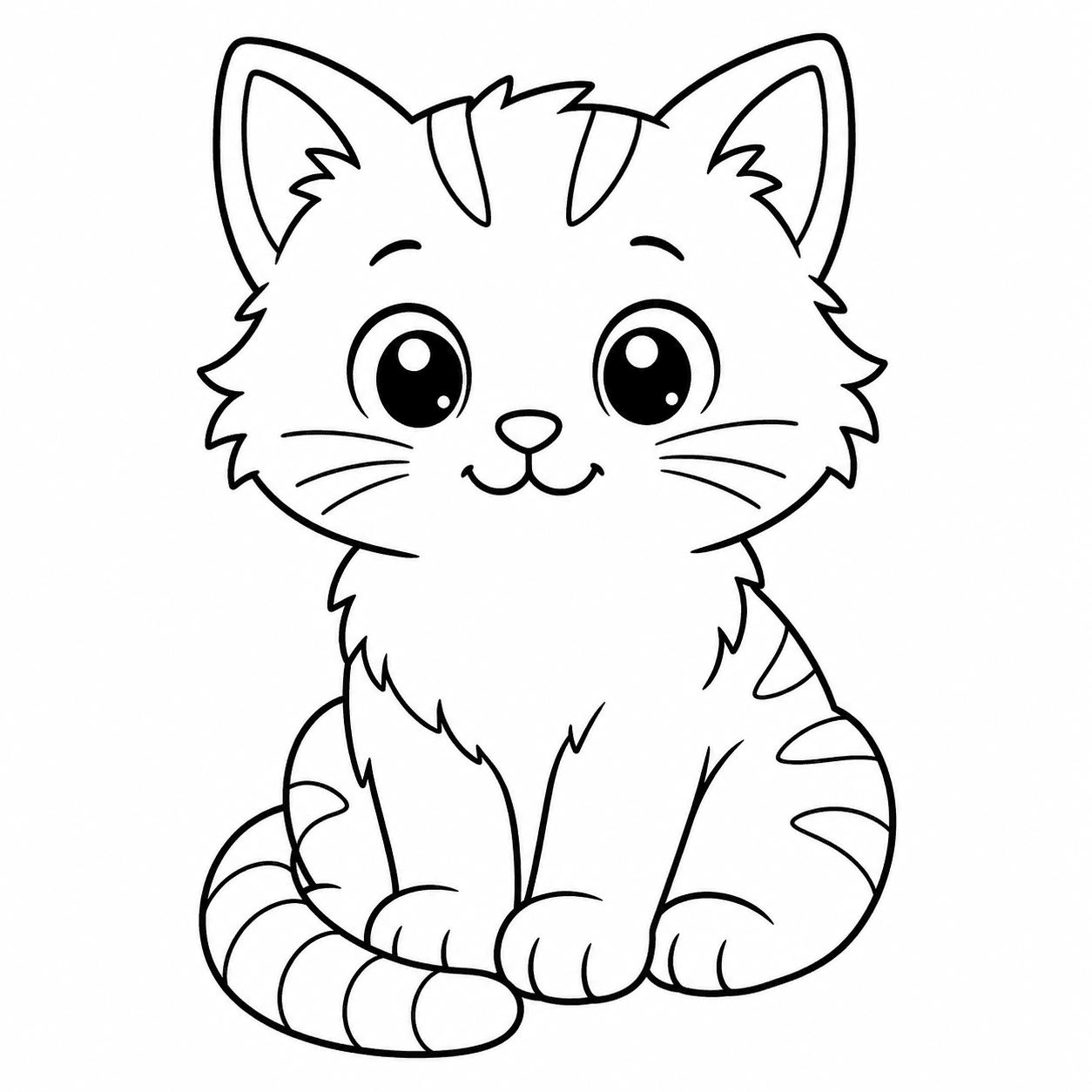 Free printable cats coloring page 1