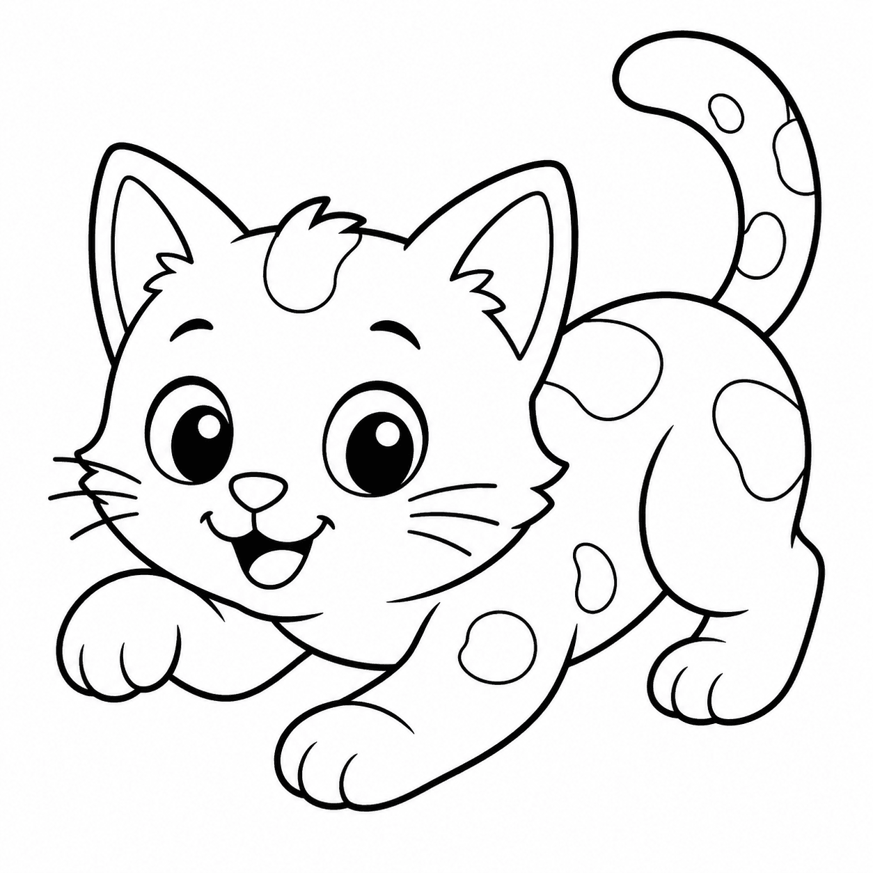 Free printable cats coloring page 2