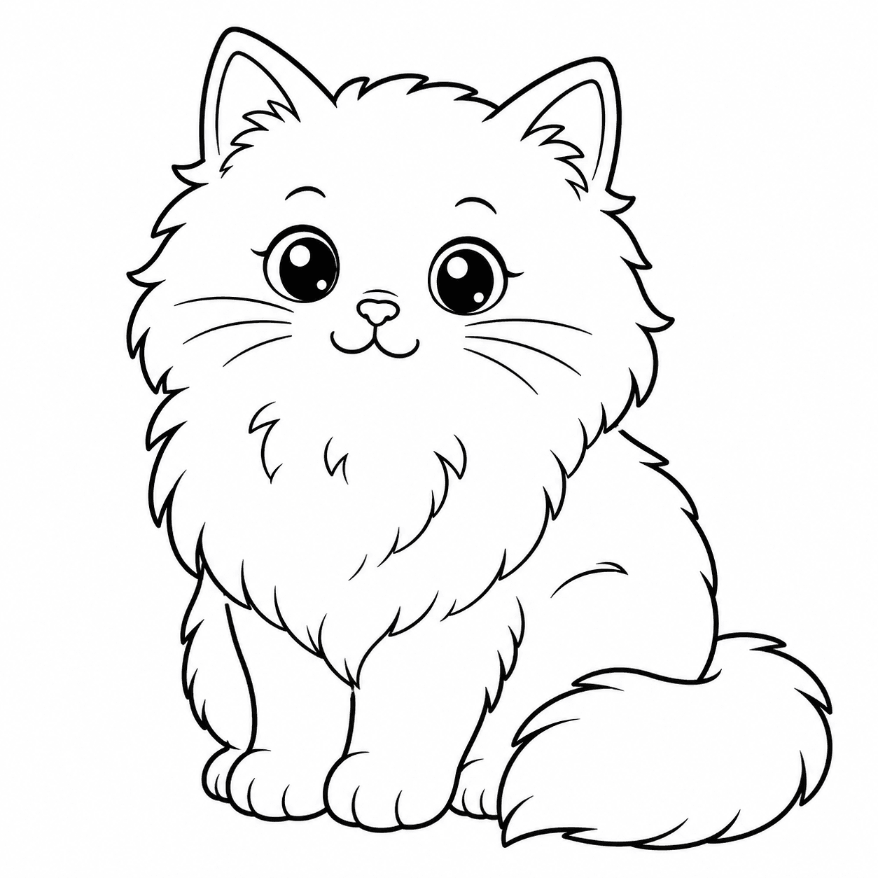 Free printable cats coloring page 3