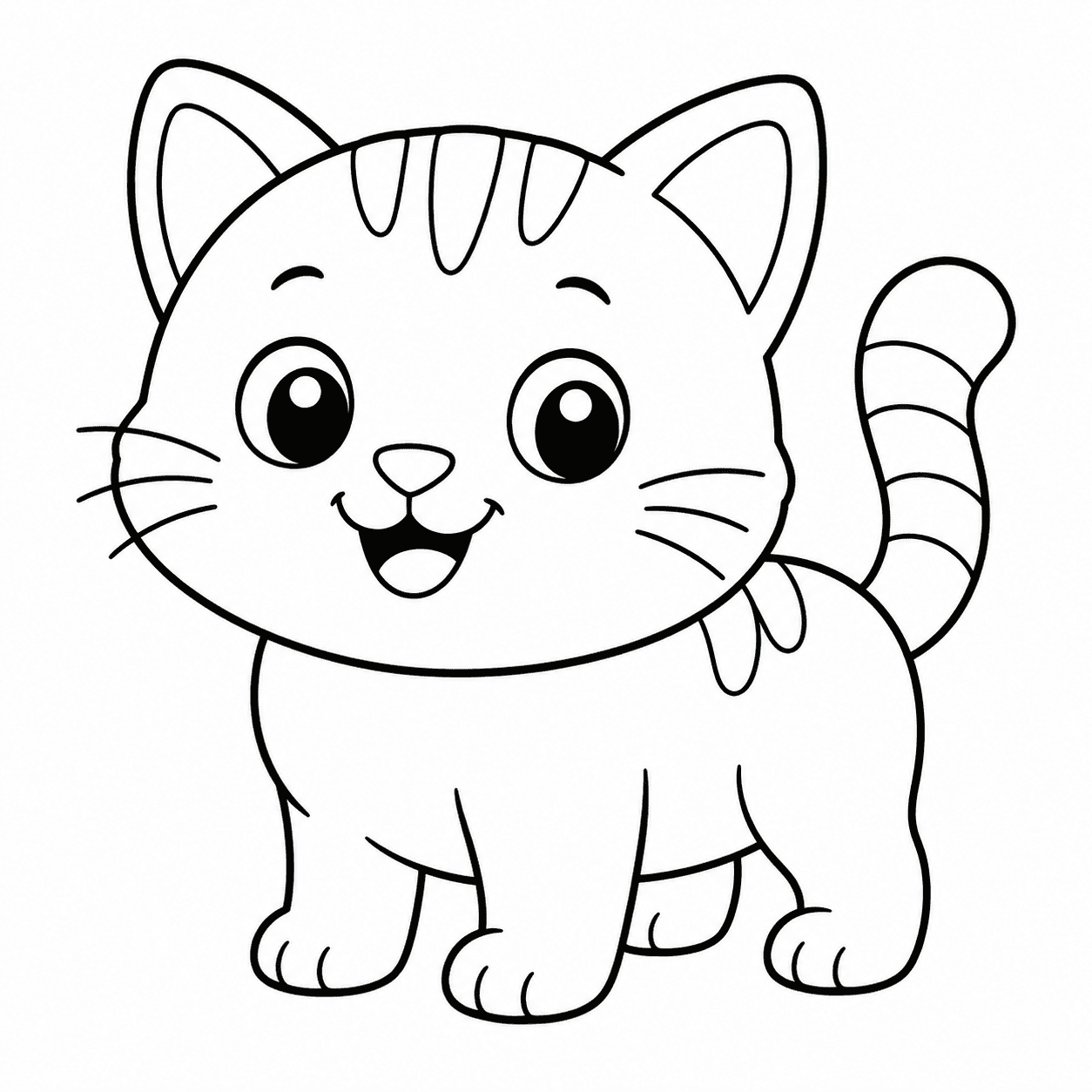 Free printable cats coloring page 4