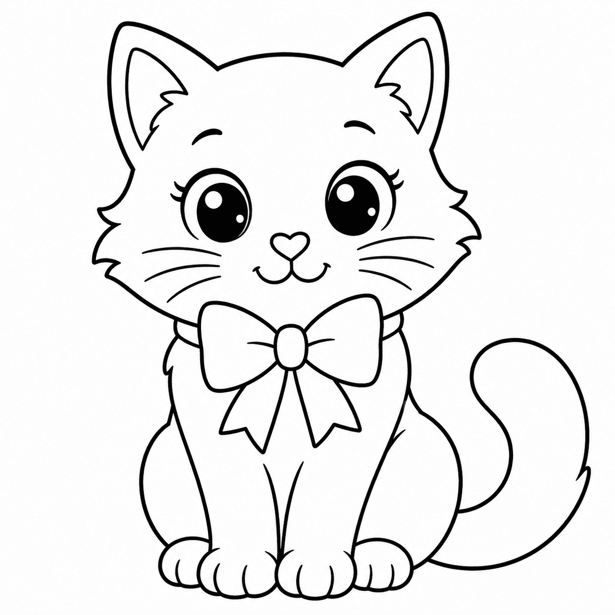 Free printable cats coloring page 5