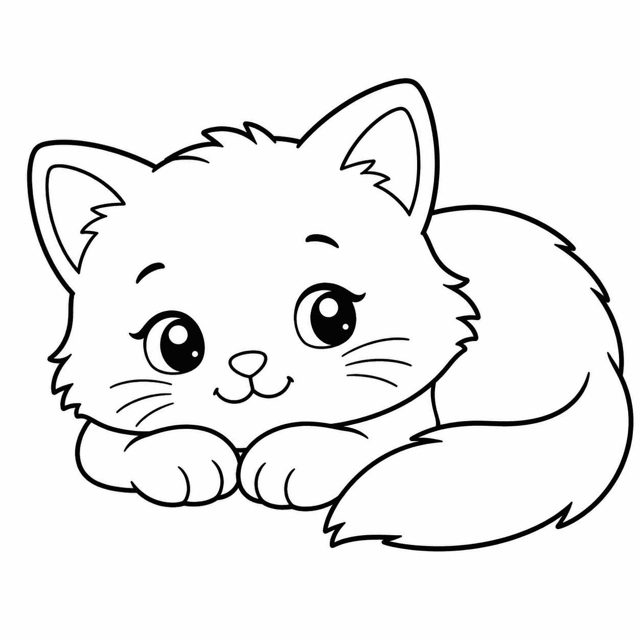 Free printable cats coloring page 6