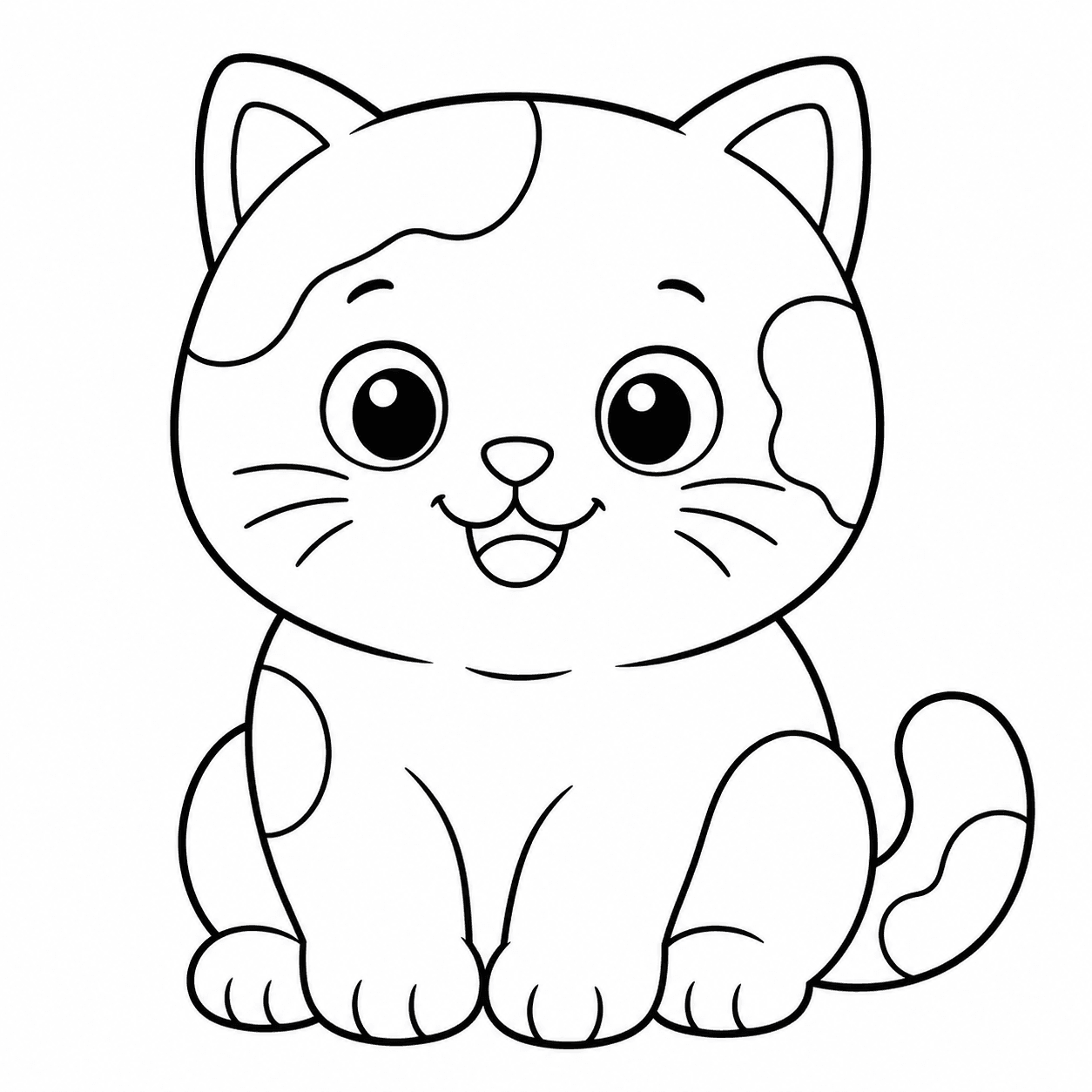 Free printable cats coloring page 9
