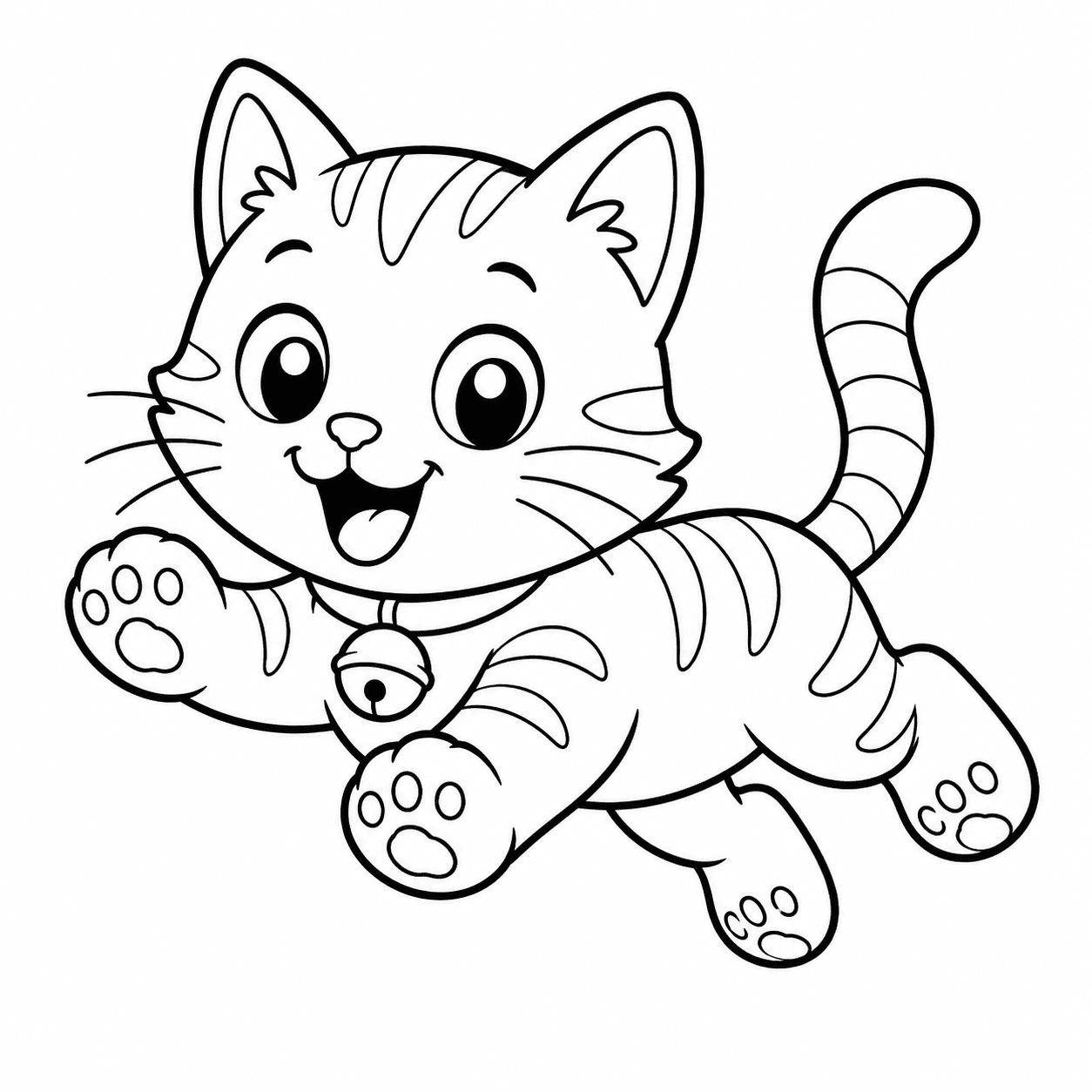 Free printable cats coloring page 10