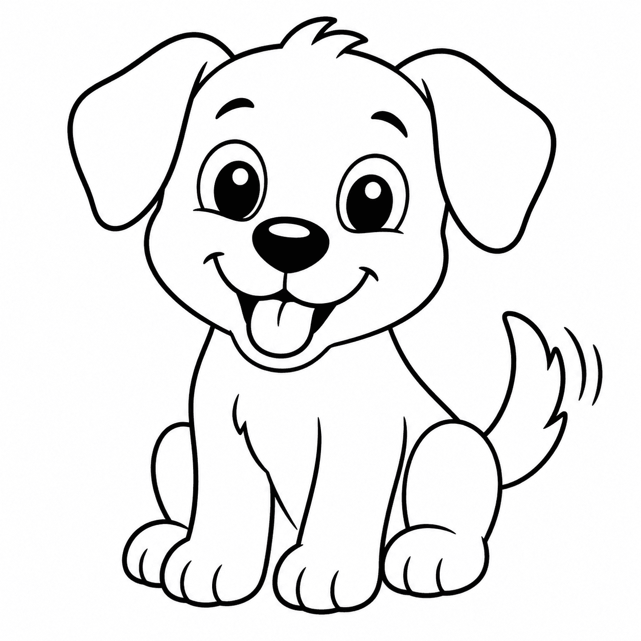 Free printable dogs coloring page 1