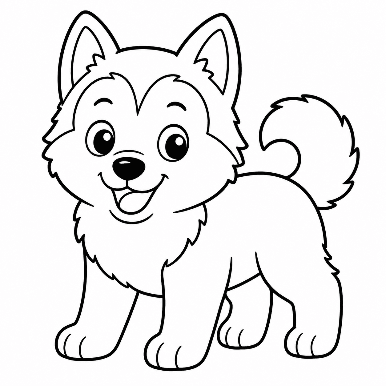 Free printable dogs coloring page 7