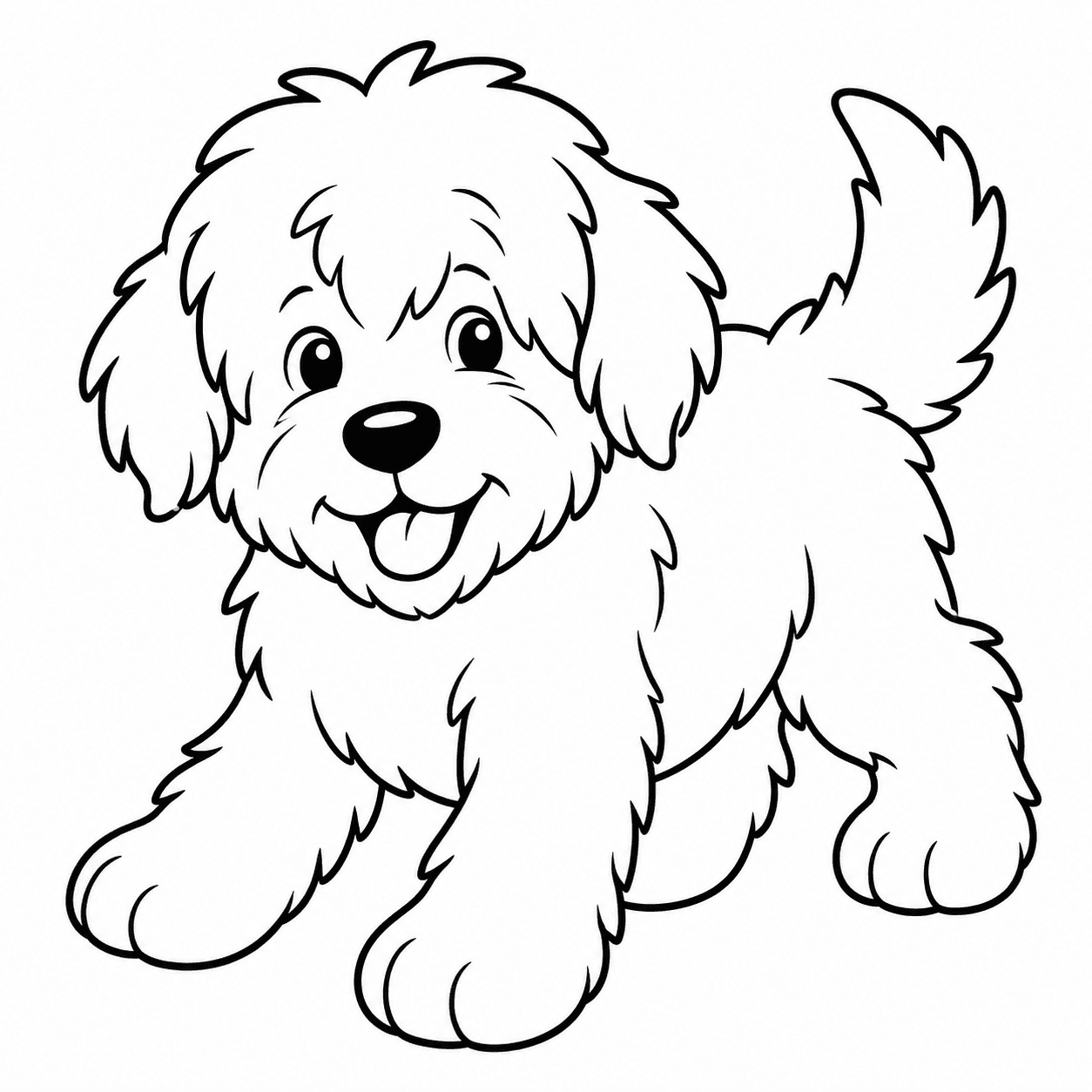Free printable dogs coloring page 8