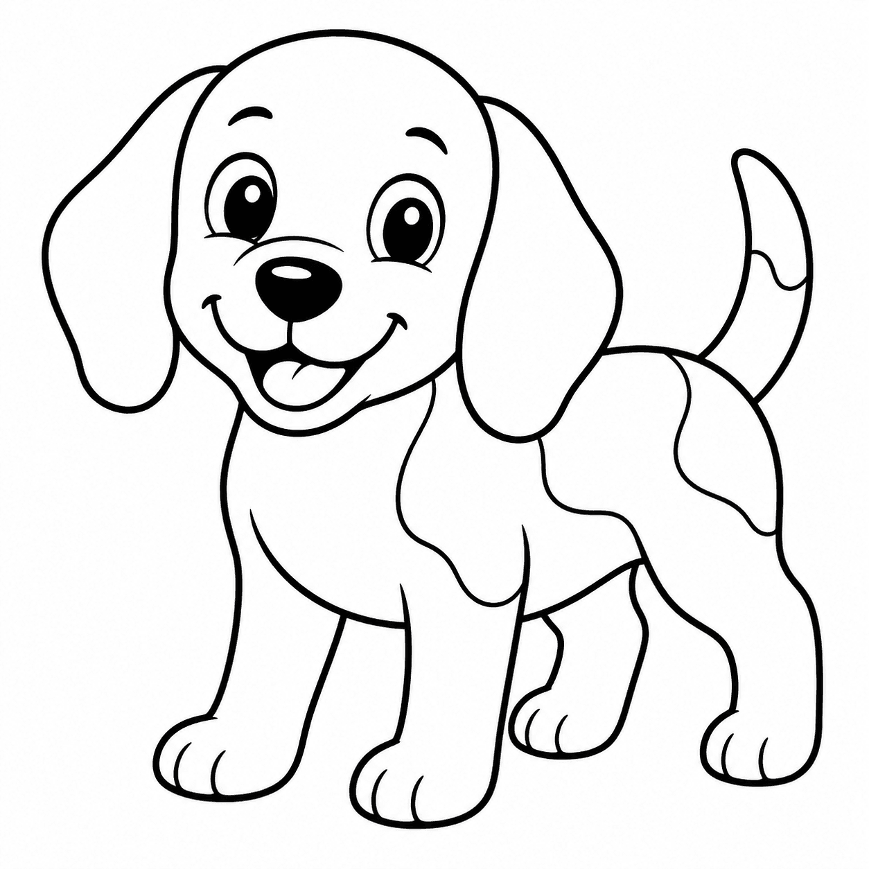 Free printable dogs coloring page 9