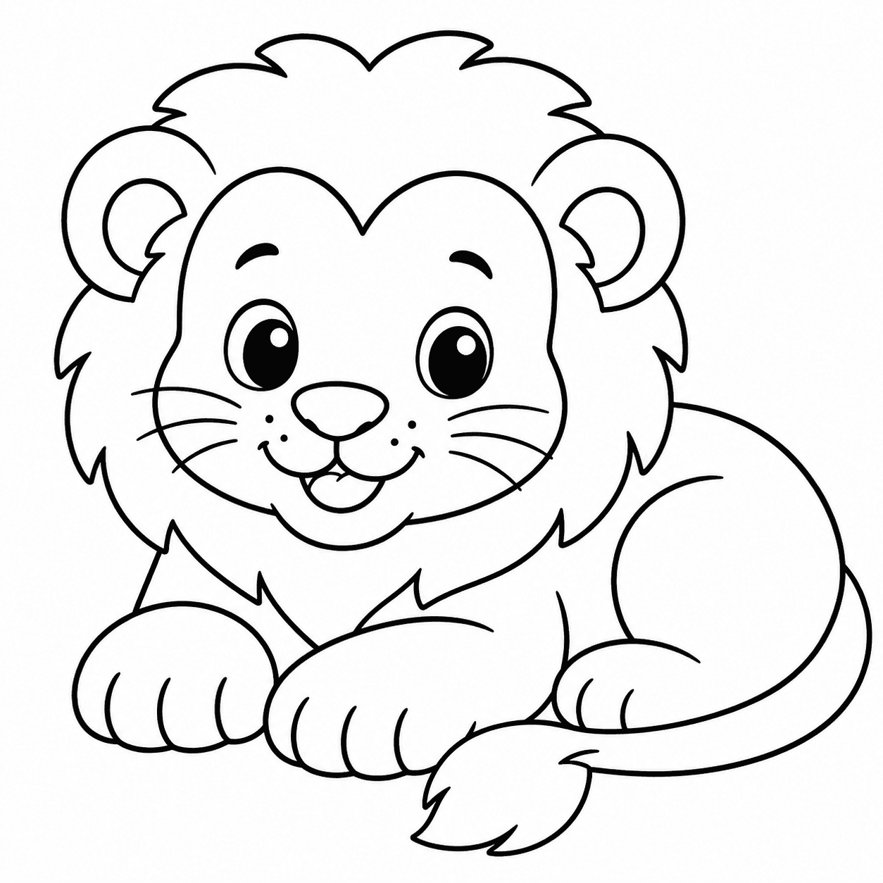 Free printable lions coloring page 3