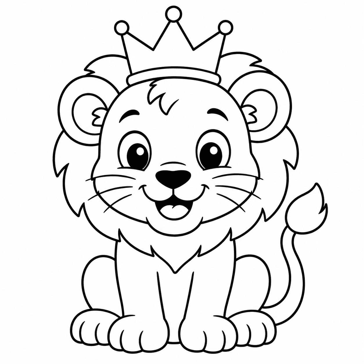 Free printable lions coloring page 4