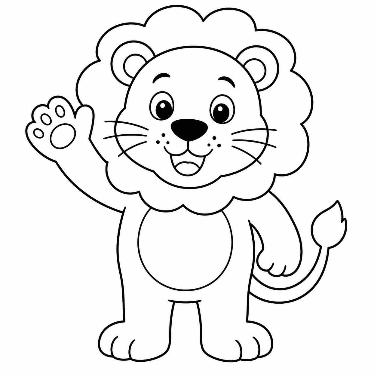 Free printable lions coloring page 7