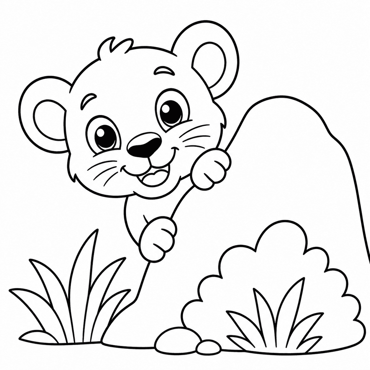 Free printable lions coloring page 8