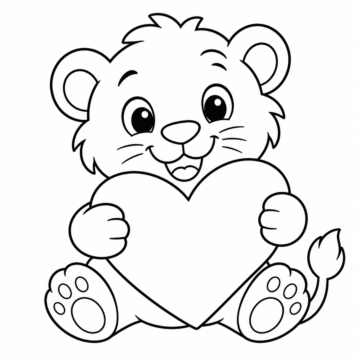 Free printable lions coloring page 10
